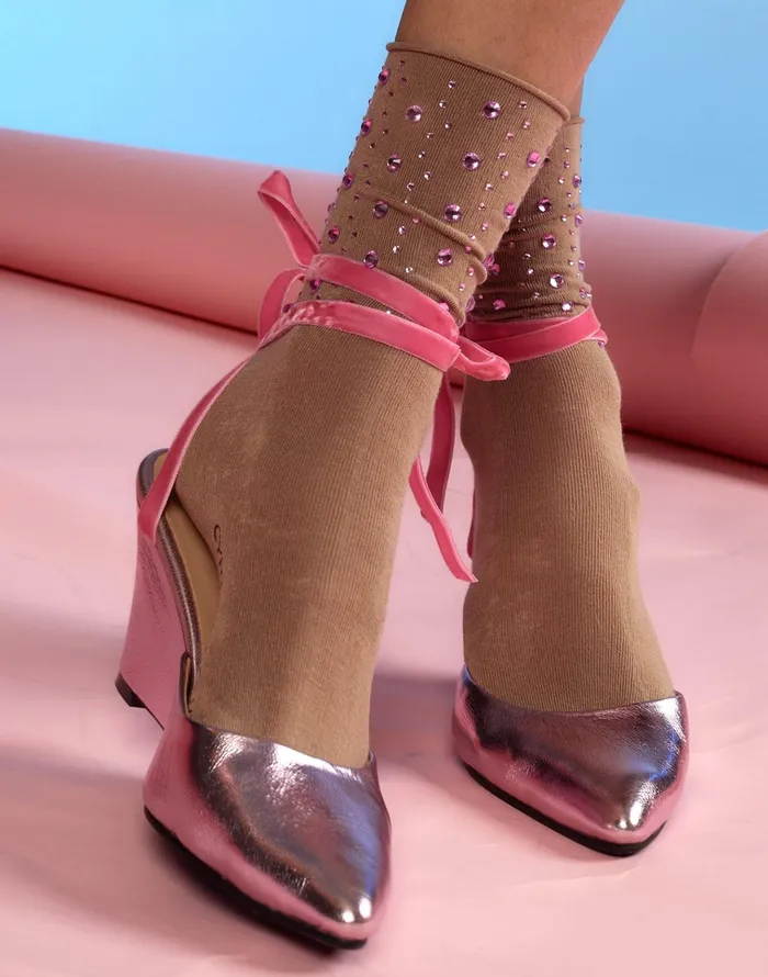 Crystal Socks 8211 Camel Women Cynthia Rowley Accessories