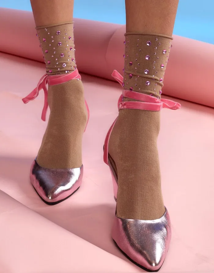 Crystal Socks 8211 Camel Women Cynthia Rowley Accessories