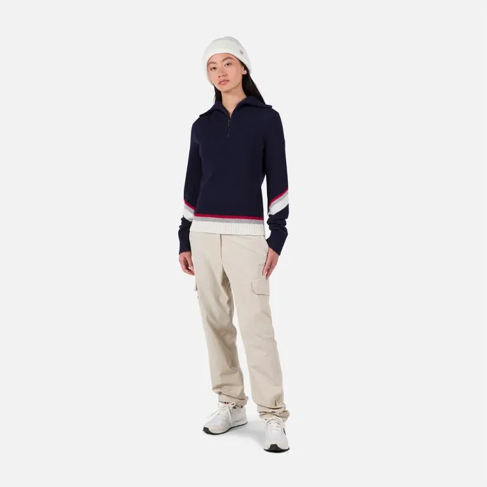 Damen Sweatshirts Und Pullover Rossignol Damenpullover Mit Halblangem Reiverschluss Alpine Darknavy715