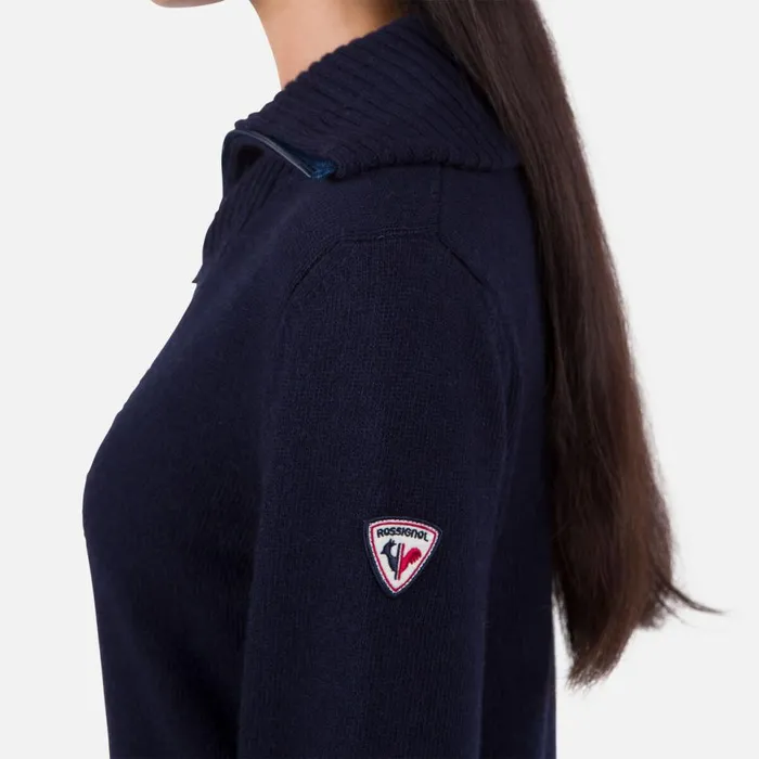 Damen Sweatshirts Und Pullover Rossignol Damenpullover Mit Halblangem Reiverschluss Alpine Darknavy715
