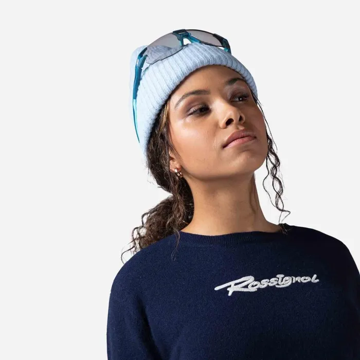 Damen Sweatshirts Und Pullover Rossignol Signature Damenstrickpullover Darknavy715