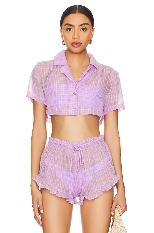 Daydreamer Crop Top Lilac Women Lovers and Friends Tops