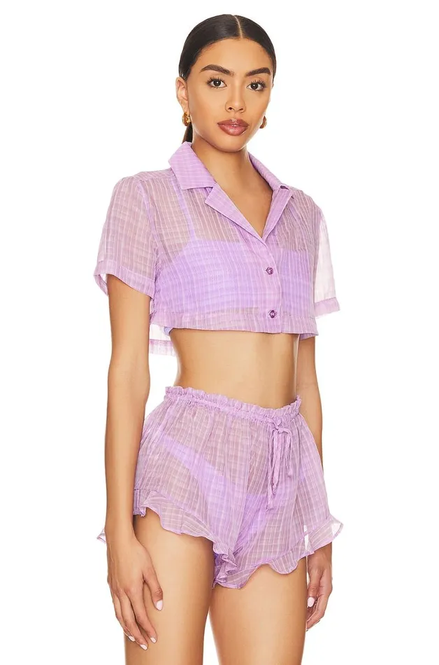 Daydreamer Crop Top Lilac Women Lovers and Friends Tops