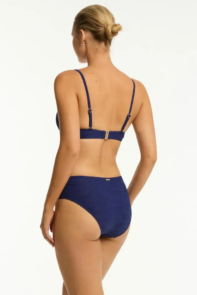 De Soleil Mid Bikini Pant De Soleil French Navy Women Sea Level Bottoms