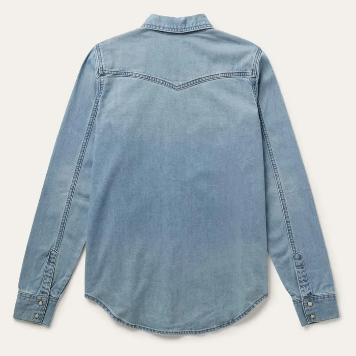 Denim Shirts Women Stetson Loose Fit Denim Shirt Blue
