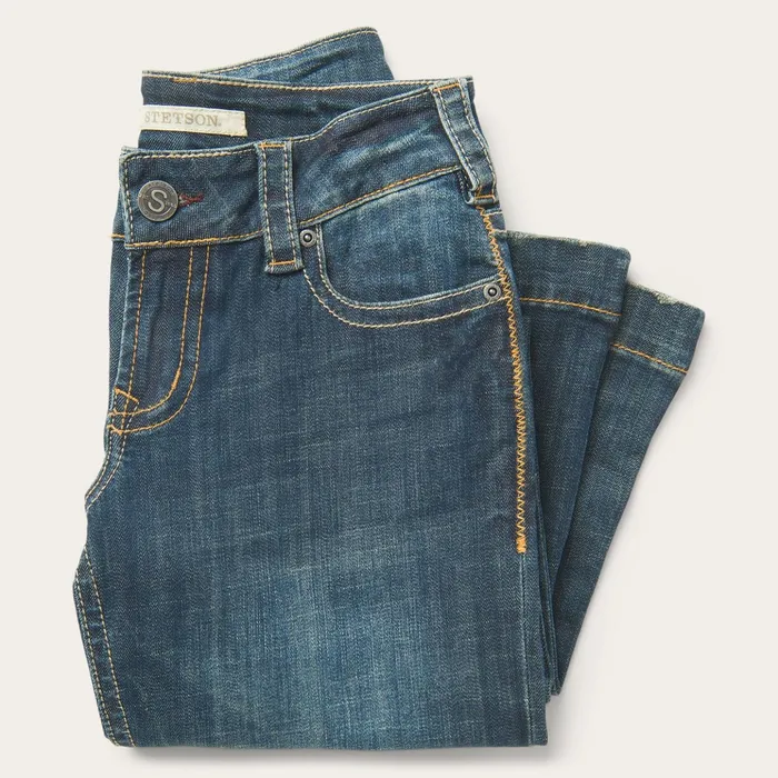 Denim Women Stetson 214 City Trouser Jeans In Medium Wash Blue
