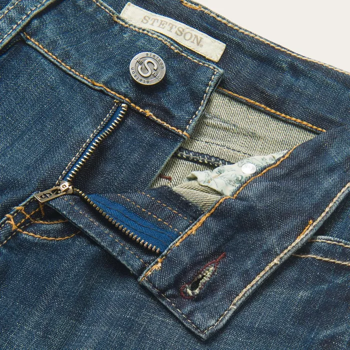 Denim Women Stetson 214 City Trouser Jeans In Medium Wash Blue