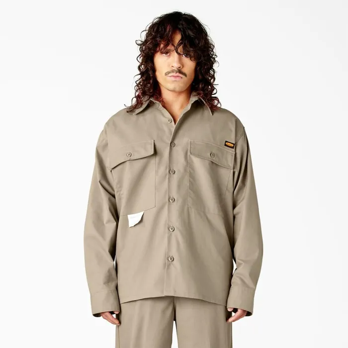 Dickies Button Up Dickies X Willy Chavarria Long Sleeve Work Shirt Desert Sand Desert Sand ds 8211 Men Dickies Button Up Dickies X Willy Chavarria Long Sleeve Work Shirt Desert Sand Desert Sand ds 8211 Men