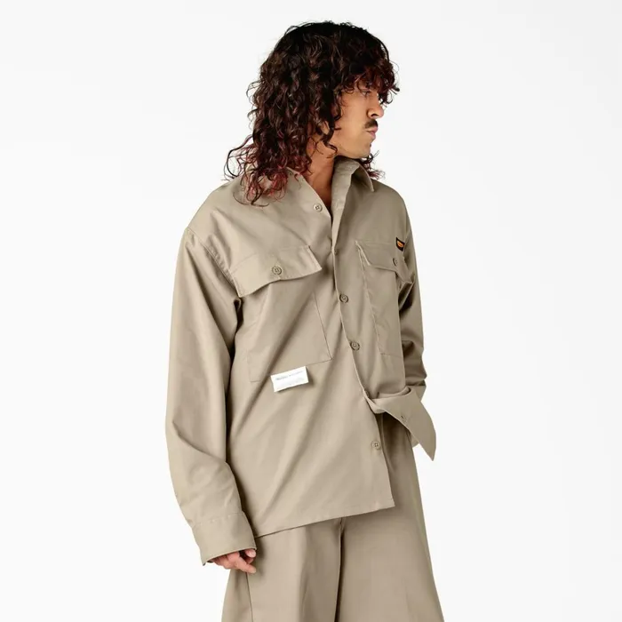 Dickies Button Up Dickies X Willy Chavarria Long Sleeve Work Shirt Desert Sand Desert Sand ds 8211 Men Dickies Button Up Dickies X Willy Chavarria Long Sleeve Work Shirt Desert Sand Desert Sand ds 8211 Men
