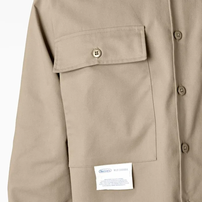 Dickies Button Up Dickies X Willy Chavarria Long Sleeve Work Shirt Desert Sand Desert Sand ds 8211 Men Dickies Button Up Dickies X Willy Chavarria Long Sleeve Work Shirt Desert Sand Desert Sand ds 8211 Men