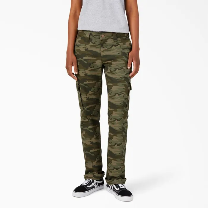 Dickies Cargo Women039s FLEX Relaxed Fit Cargo Pants Light Sage Camo Light Sage Camo lsc 8211 Women