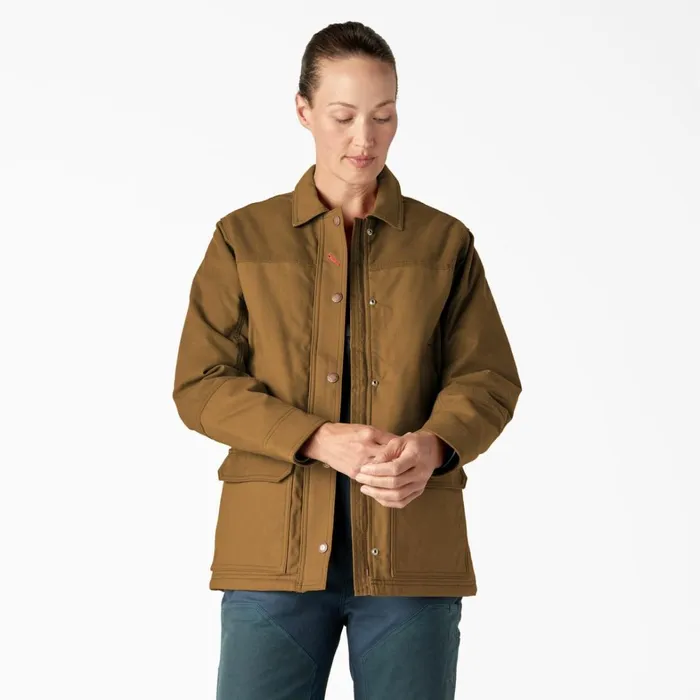 Dickies Coats and Jackets Womens Waxed Canvas Chore Coat Brown Duck Brown Duck bd 8211 Women Dickies Coats and Jackets Womens Waxed Canvas Chore Coat Brown Duck Brown Duck bd 8211 Women