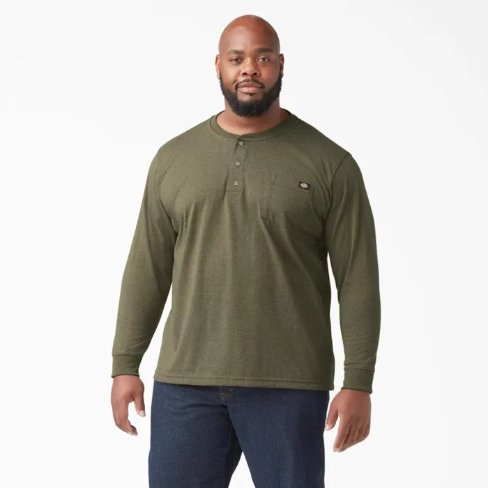 Dickies Long Sleeve Work Shirts Heavyweight Heathered Long Sleeve Henley TShirt Military Green Heather Military Green Heather mld 8211 Men Dickies Long Sleeve Work Shirts Heavyweight Heathered Long Sleeve Henley TShirt Military Green Heather Military Green Heather mld 8211 Men