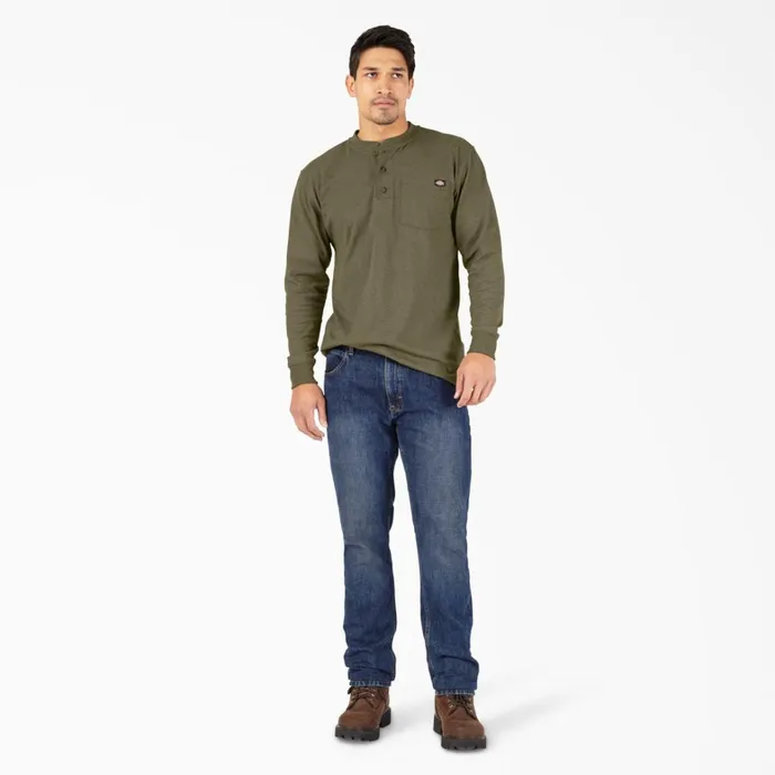 Dickies Long Sleeve Work Shirts Heavyweight Heathered Long Sleeve Henley TShirt Military Green Heather Military Green Heather mld 8211 Men Dickies Long Sleeve Work Shirts Heavyweight Heathered Long Sleeve Henley TShirt Military Green Heather Military Green Heather mld 8211 Men