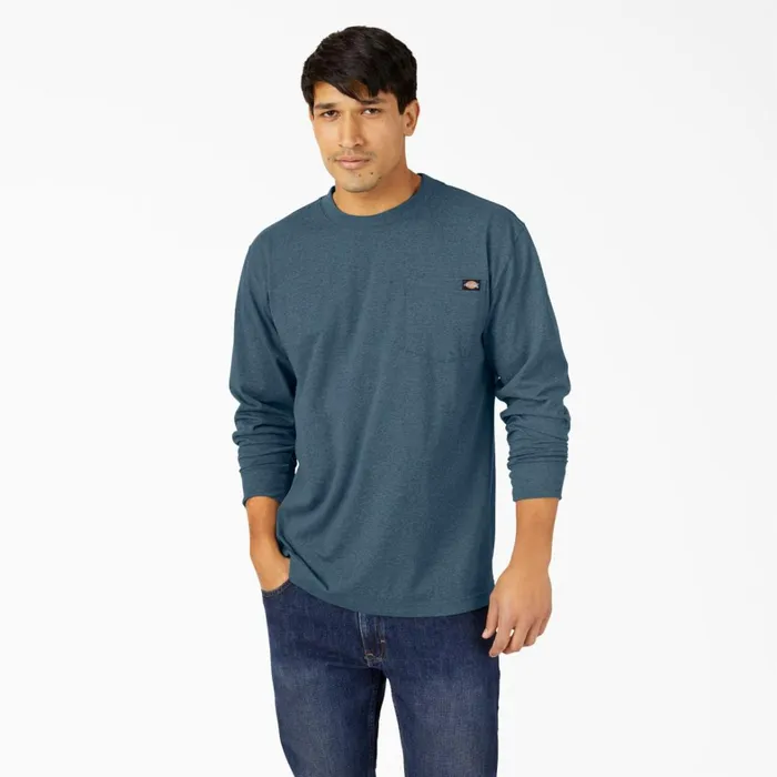 Dickies Long Sleeve Work Shirts Heavyweight Heathered Long Sleeve Pocket TShirt Baltic Blue Baltic Blue bud 8211 Men Dickies Long Sleeve Work Shirts Heavyweight Heathered Long Sleeve Pocket TShirt Baltic Blue Baltic Blue bud 8211 Men