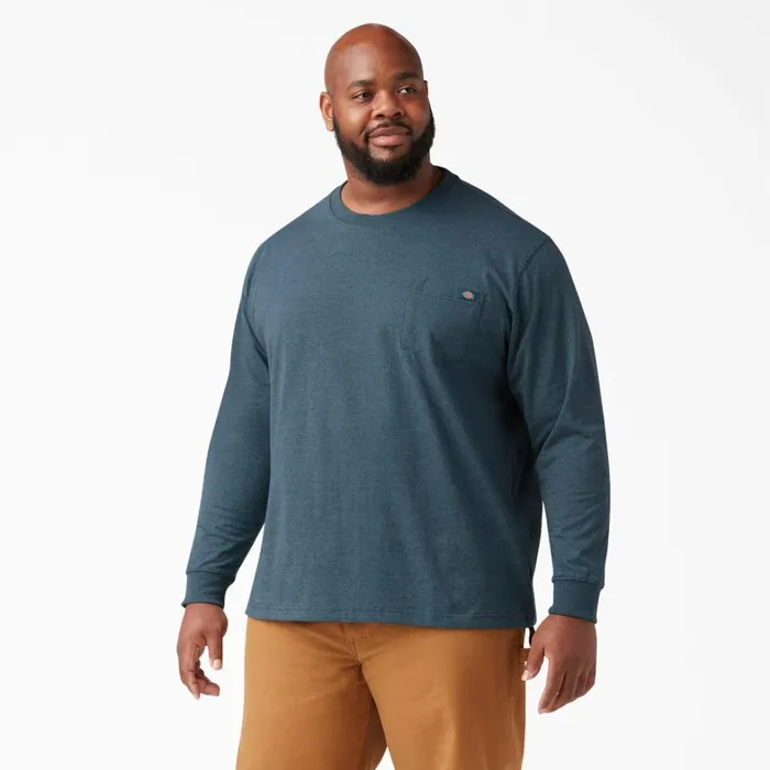 Dickies Long Sleeve Work Shirts Heavyweight Heathered Long Sleeve Pocket TShirt Baltic Blue Baltic Blue bud 8211 Men Dickies Long Sleeve Work Shirts Heavyweight Heathered Long Sleeve Pocket TShirt Baltic Blue Baltic Blue bud 8211 Men