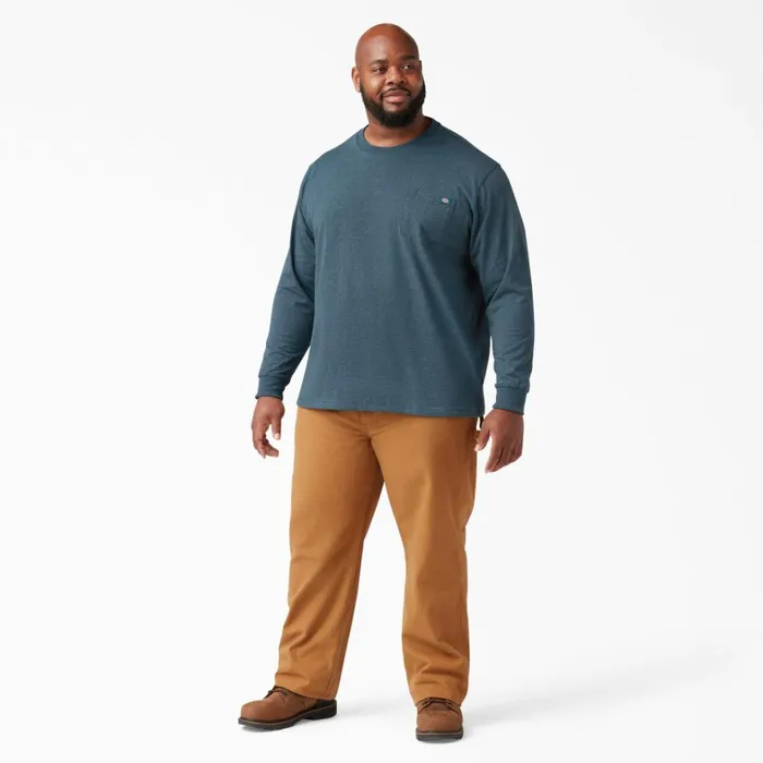 Dickies Long Sleeve Work Shirts Heavyweight Heathered Long Sleeve Pocket TShirt Baltic Blue Baltic Blue bud 8211 Men Dickies Long Sleeve Work Shirts Heavyweight Heathered Long Sleeve Pocket TShirt Baltic Blue Baltic Blue bud 8211 Men