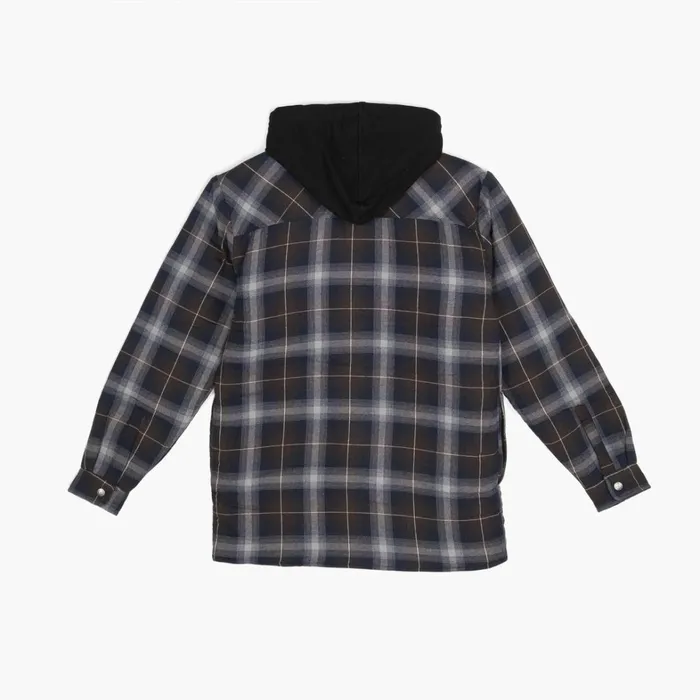 Dickies Outerwear Water Repellent Flannel Hooded Shirt Jacket Ink NavyChocolate Brown Plaid Ink Navychocolate Brown Plaid b1y 8211 Men Dickies Outerwear Water Repellent Flannel Hooded Shirt Jacket Ink NavyChocolate Brown Plaid Ink Navychocolate Brown Plaid b1y 8211 Men