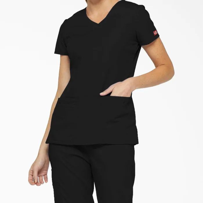 Dickies Scrubs Women039s EDS Signature VNeck Scrub Top With Pen Slot Black Black blk 8211 Women Dickies Scrubs Women039s EDS Signature VNeck Scrub Top With Pen Slot Black Black blk 8211 Women