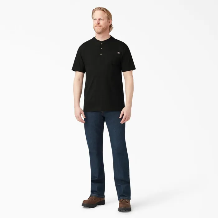 Dickies Shirts Heavyweight Short Sleeve Henley TShirt Black Black bk 8211 Men Dickies Shirts Heavyweight Short Sleeve Henley TShirt Black Black bk 8211 Men