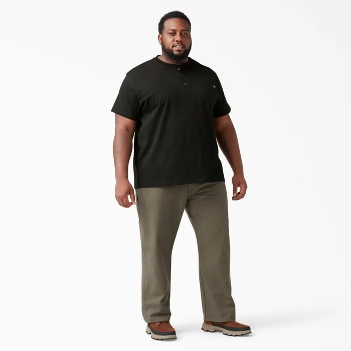 Dickies Shirts Heavyweight Short Sleeve Henley TShirt Black Black bk 8211 Men Dickies Shirts Heavyweight Short Sleeve Henley TShirt Black Black bk 8211 Men
