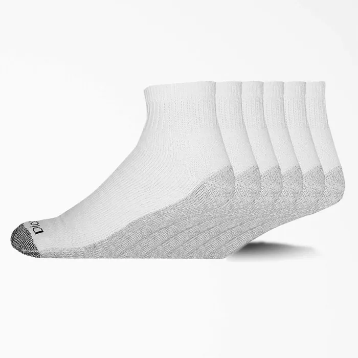 Dickies Socks Moisture Control Quarter Socks Size 612 6Pack White White wh 8211 Men