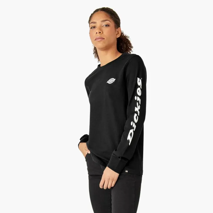 Dickies TShirts Womens Long Sleeve Heavyweight Graphic TShirt Black Black kbk 8211 Women Dickies TShirts Womens Long Sleeve Heavyweight Graphic TShirt Black Black kbk 8211 Women