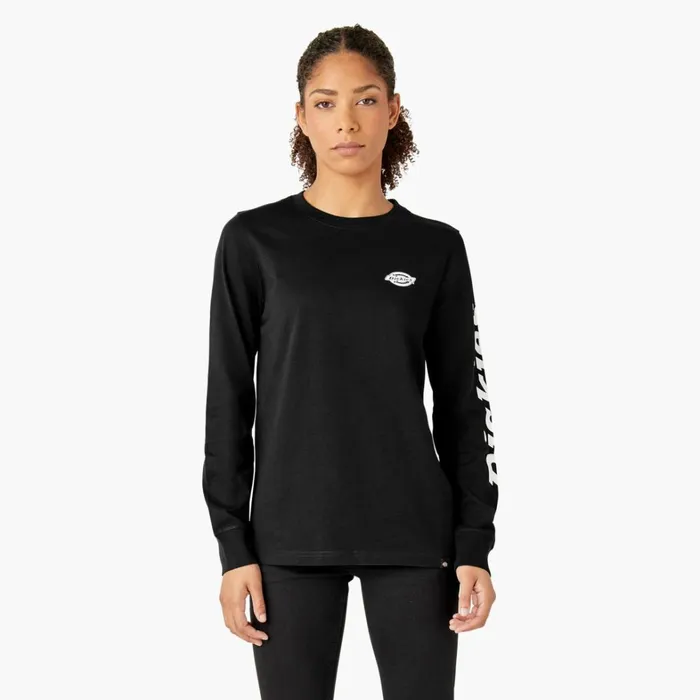 Dickies TShirts Womens Long Sleeve Heavyweight Graphic TShirt Black Black kbk 8211 Women Dickies TShirts Womens Long Sleeve Heavyweight Graphic TShirt Black Black kbk 8211 Women