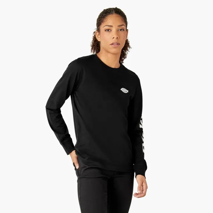 Dickies TShirts Womens Long Sleeve Heavyweight Graphic TShirt Black Black kbk 8211 Women Dickies TShirts Womens Long Sleeve Heavyweight Graphic TShirt Black Black kbk 8211 Women