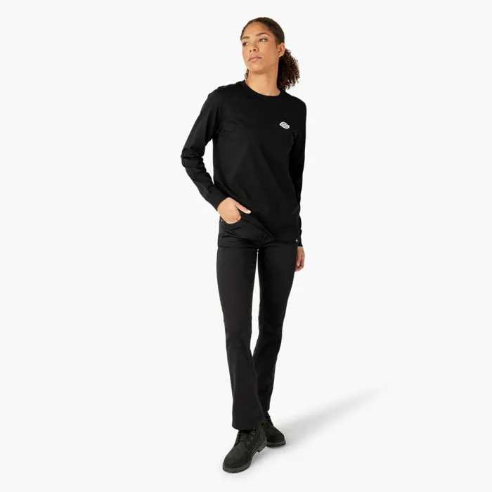 Dickies TShirts Womens Long Sleeve Heavyweight Graphic TShirt Black Black kbk 8211 Women Dickies TShirts Womens Long Sleeve Heavyweight Graphic TShirt Black Black kbk 8211 Women