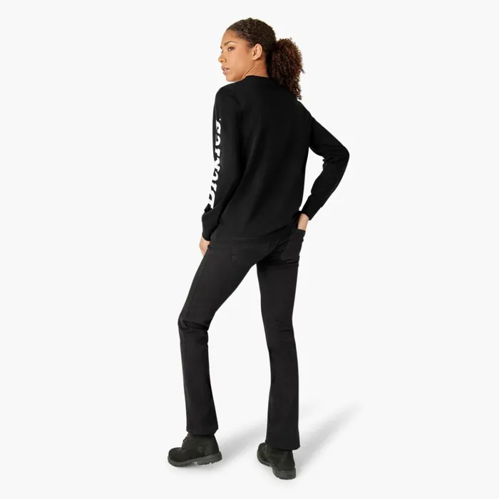 Dickies TShirts Womens Long Sleeve Heavyweight Graphic TShirt Black Black kbk 8211 Women Dickies TShirts Womens Long Sleeve Heavyweight Graphic TShirt Black Black kbk 8211 Women