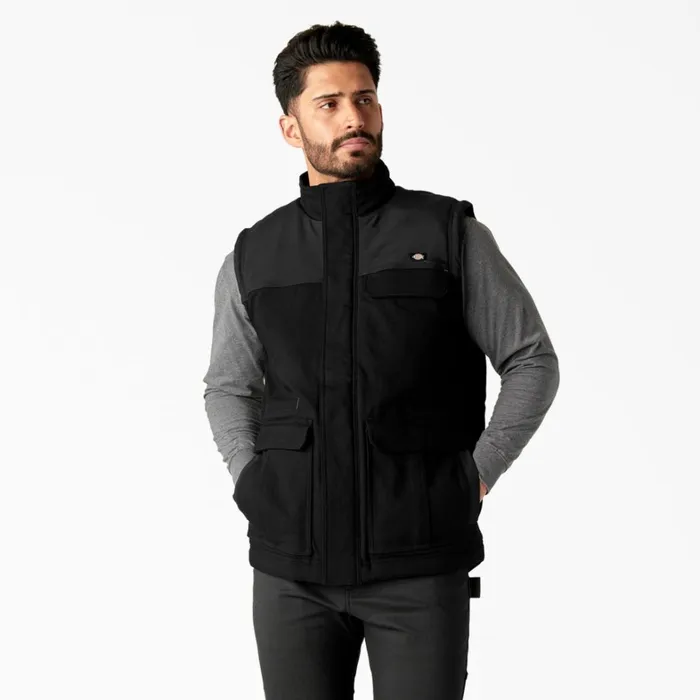 Dickies Vests FLEX Duck Canvas Insulated Vest Black Black bk 8211 Men