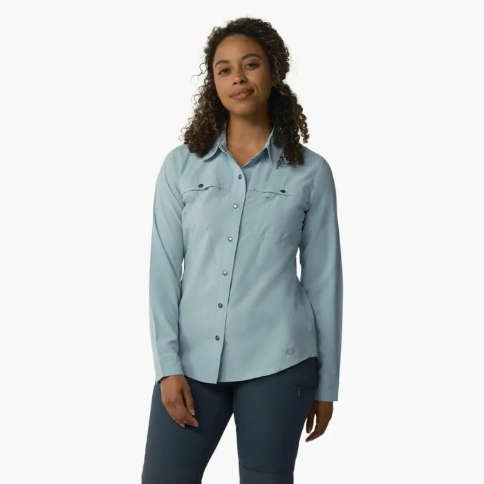 Dickies Work Tops Women039s Cooling RollTab Work Shirt Clear Blue Clear Blue eud 8211 Women Dickies Work Tops Women039s Cooling RollTab Work Shirt Clear Blue Clear Blue eud 8211 Women