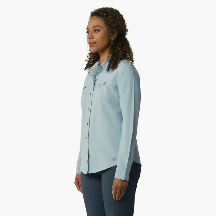 Dickies Work Tops Women039s Cooling RollTab Work Shirt Clear Blue Clear Blue eud 8211 Women Dickies Work Tops Women039s Cooling RollTab Work Shirt Clear Blue Clear Blue eud 8211 Women