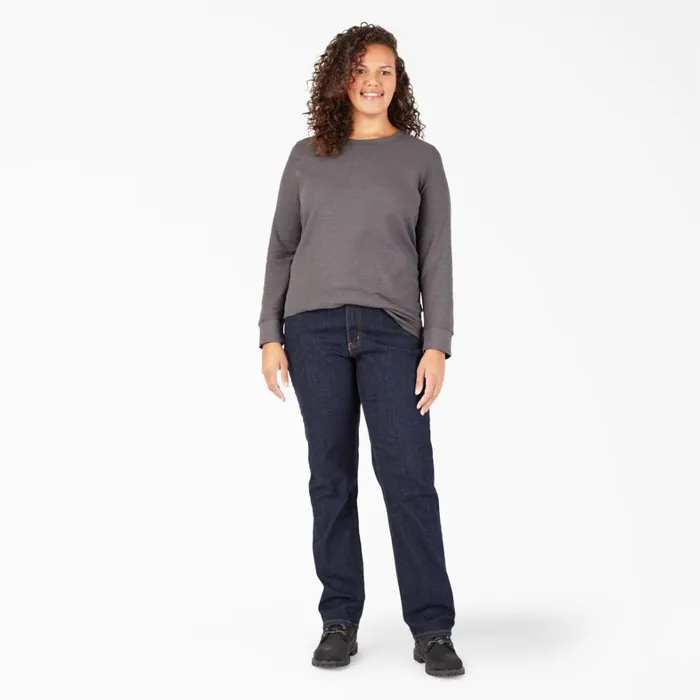 Dickies Work Tops Women039s Plus Long Sleeve Thermal Shirt Graphite Gray Graphite Gray gad 8211 Women Dickies Work Tops Women039s Plus Long Sleeve Thermal Shirt Graphite Gray Graphite Gray gad 8211 Women