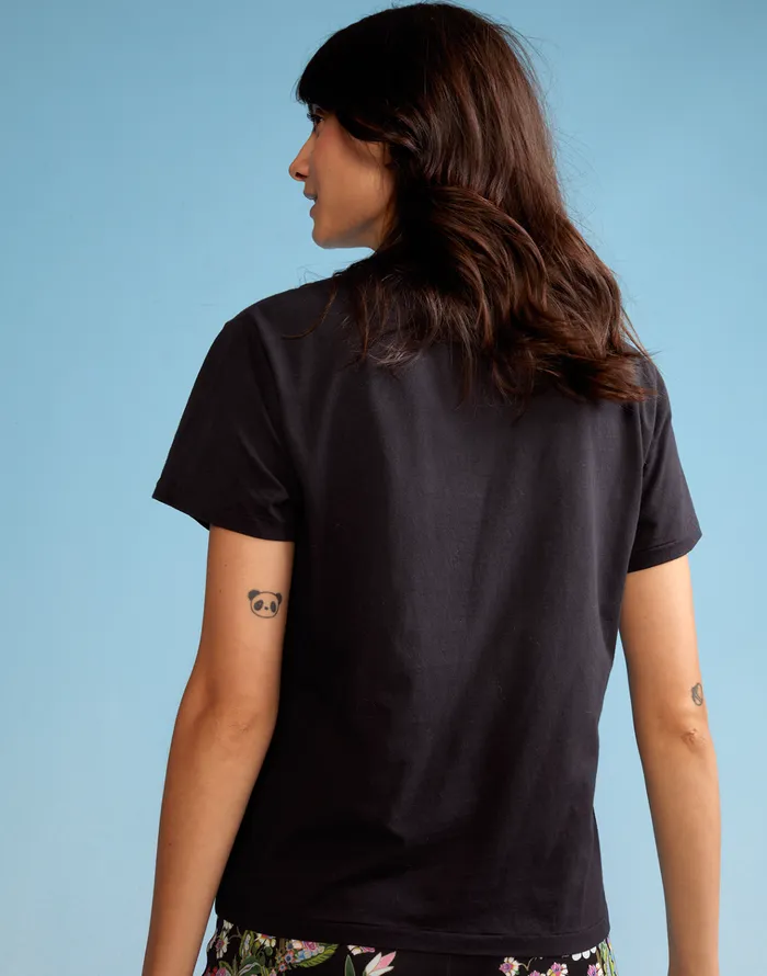Distressed Tee 8211 Black Women Cynthia Rowley Tops