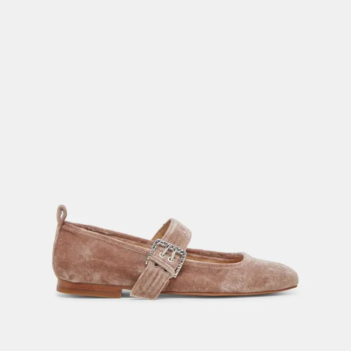 Dolce Vita Arora Ballet Flats Rose Velvet Women Flats and Loafers