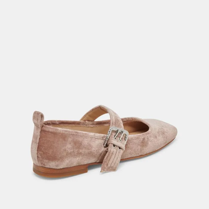 Dolce Vita Arora Ballet Flats Rose Velvet Women Flats and Loafers