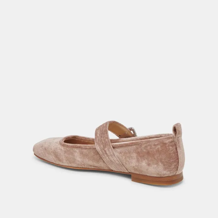 Dolce Vita Arora Ballet Flats Rose Velvet Women Flats and Loafers