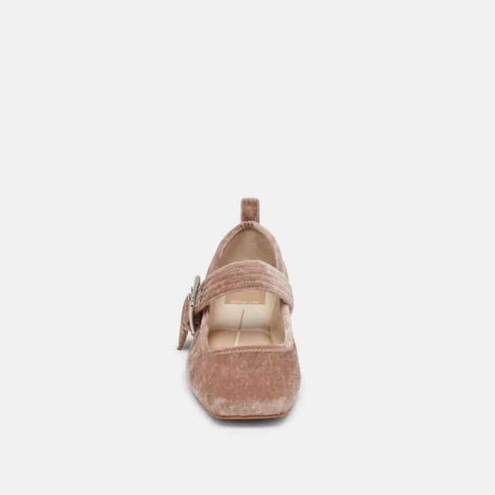 Dolce Vita Arora Ballet Flats Rose Velvet Women Flats and Loafers