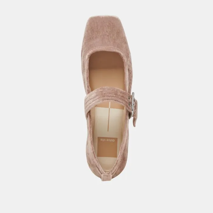 Dolce Vita Arora Ballet Flats Rose Velvet Women Flats and Loafers