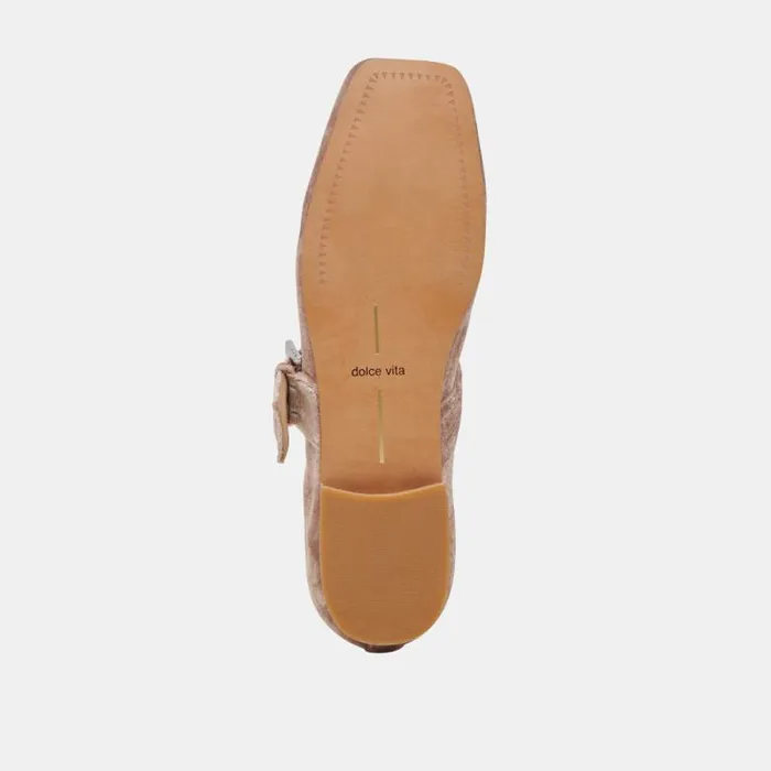 Dolce Vita Arora Ballet Flats Rose Velvet Women Flats and Loafers