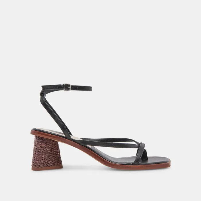 Dolce Vita Banita Sandals Black Leather Women Sandals