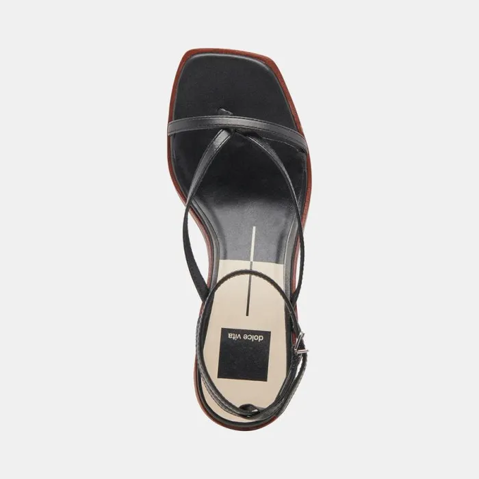 Dolce Vita Banita Sandals Black Leather Women Sandals