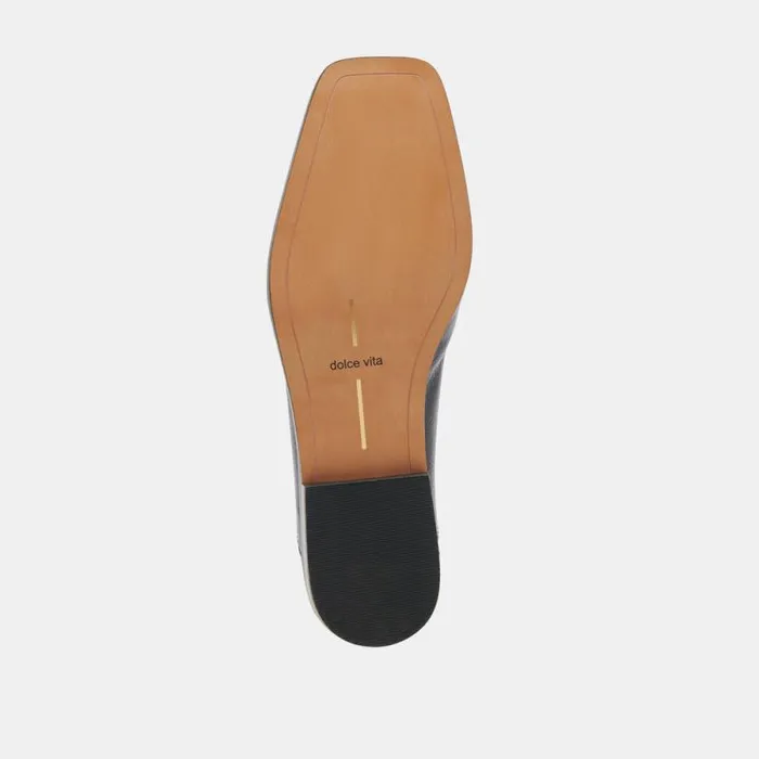Dolce Vita Beny Flats Black Studded Leather Women Flats and Loafers