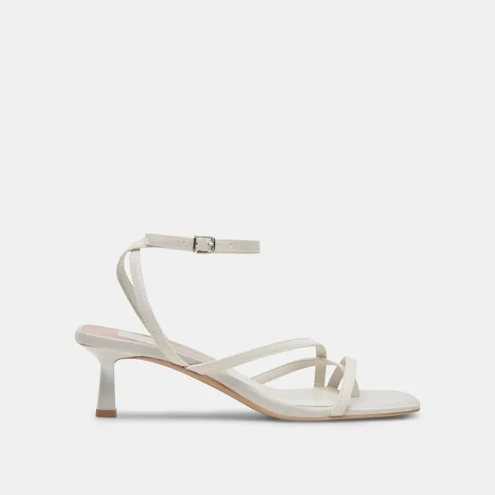 Dolce Vita Betsi Heels Off White Satin Women Sandals