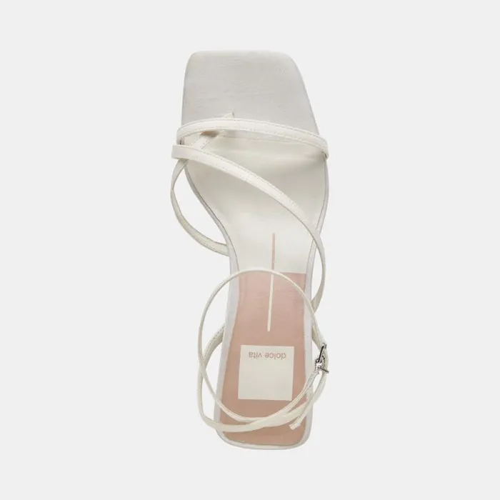 Dolce Vita Betsi Heels Off White Satin Women Sandals