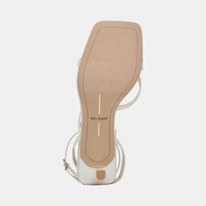 Dolce Vita Betsi Heels Off White Satin Women Sandals