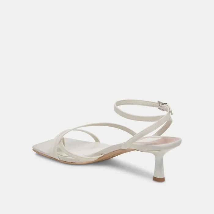 Dolce Vita Betsi Heels Off White Satin Women Sandals