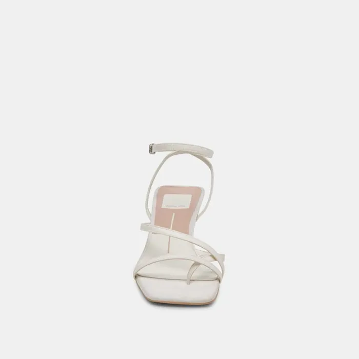 Dolce Vita Betsi Heels Off White Satin Women Sandals